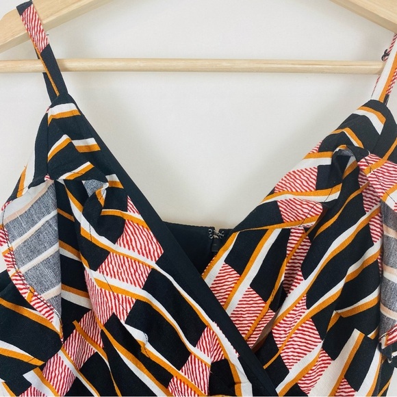 Ann Taylor Linen Patterned Wrap Dress Size 4P - Picture 6 of 13